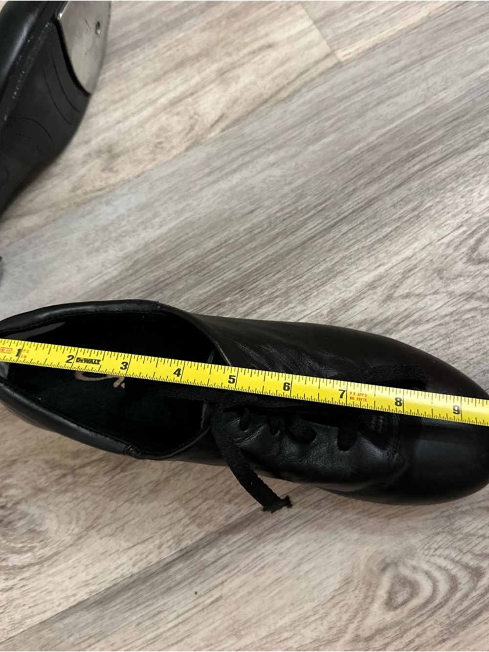 Capezio Cadence Black Leather Tap Shoes Lace Up Size 9.5 Classic Dance - Picture 9 of 10